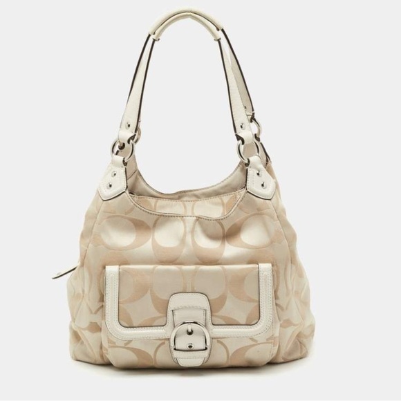 Coach Handbags - Coach Cream Shoulder Bag